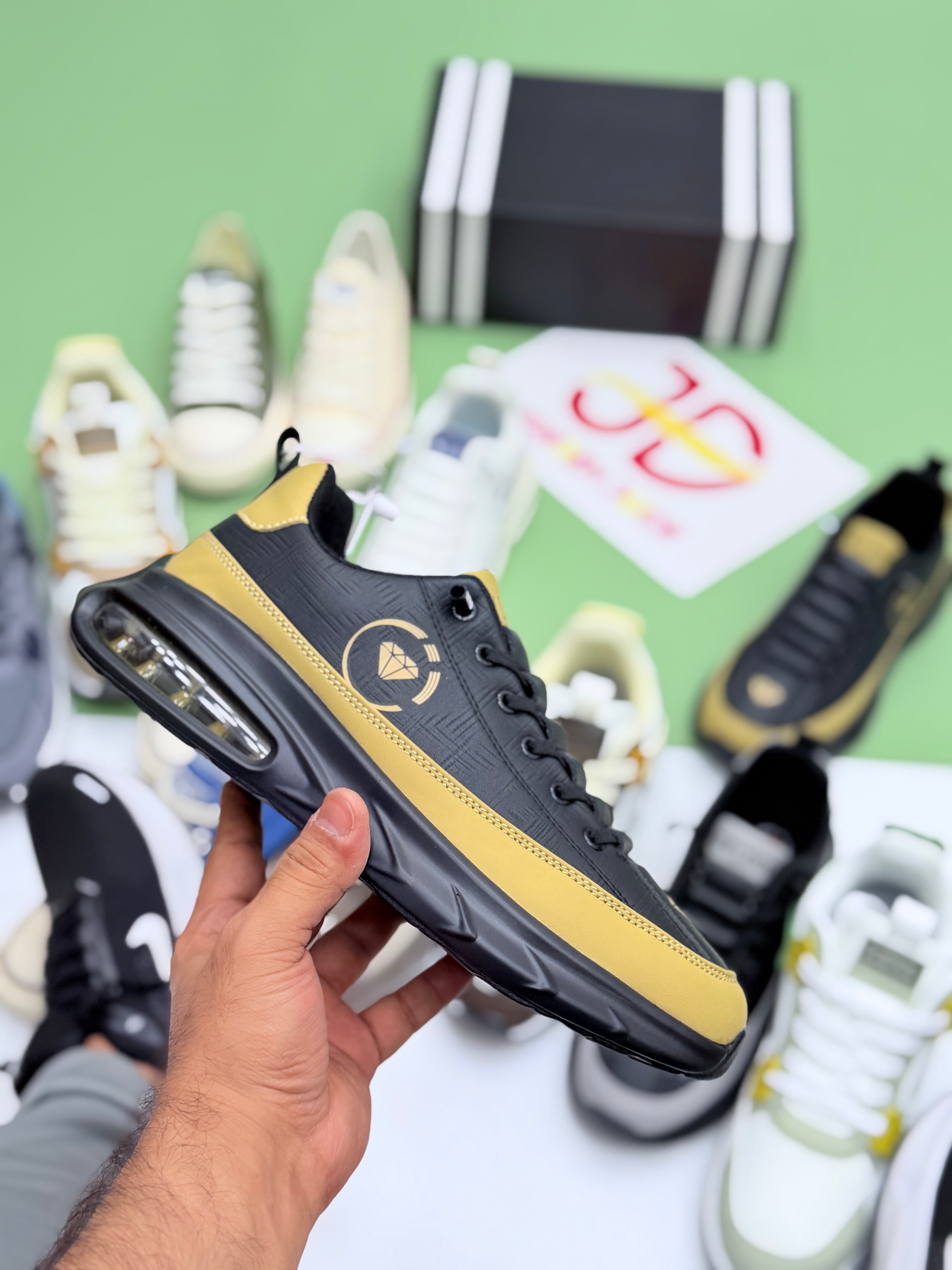 NEW LOOK FASHION SHOES | BLACK/MUSTURD