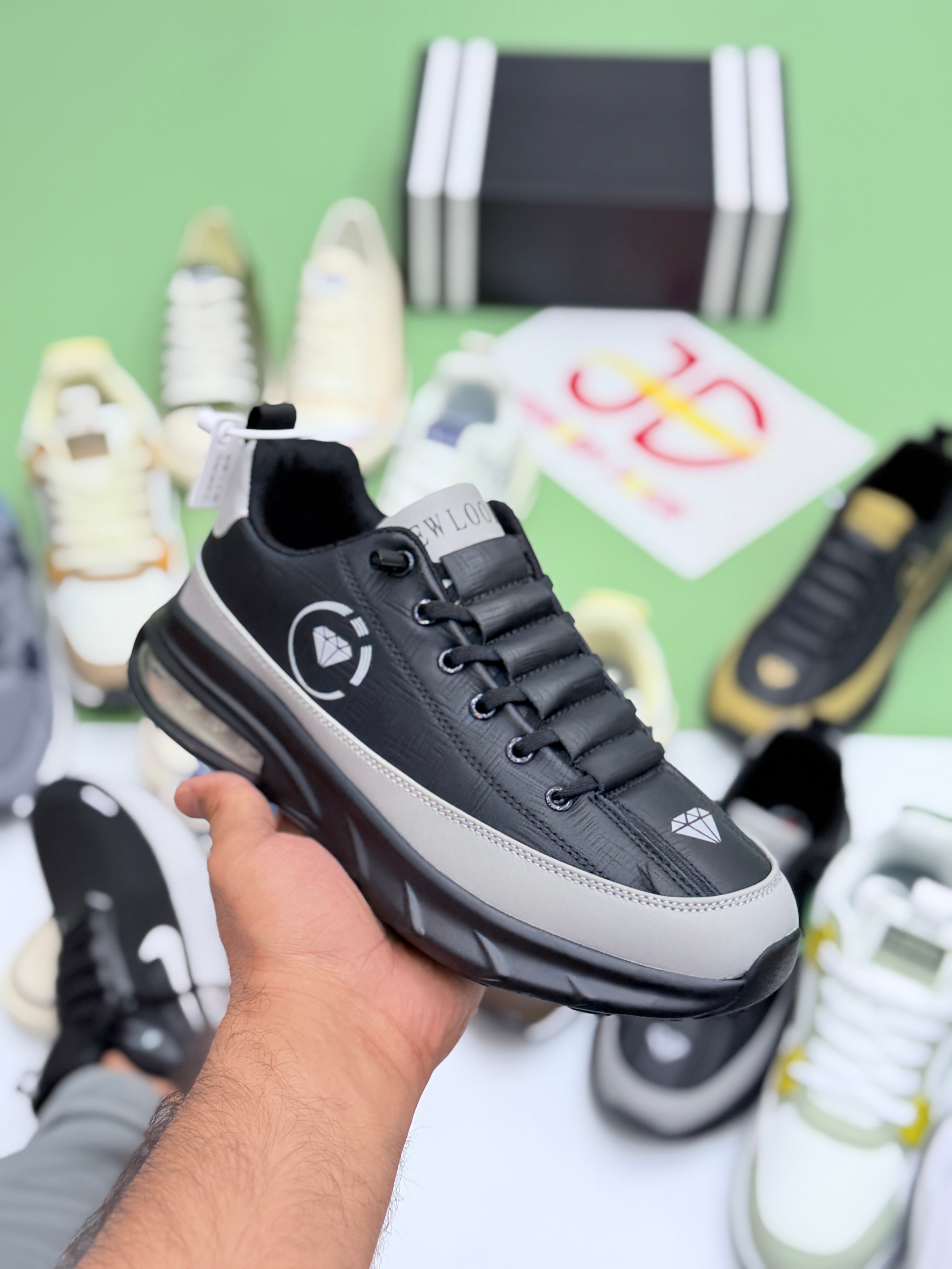 NEW LOOK FASHION SHOES | BLACK/GREY