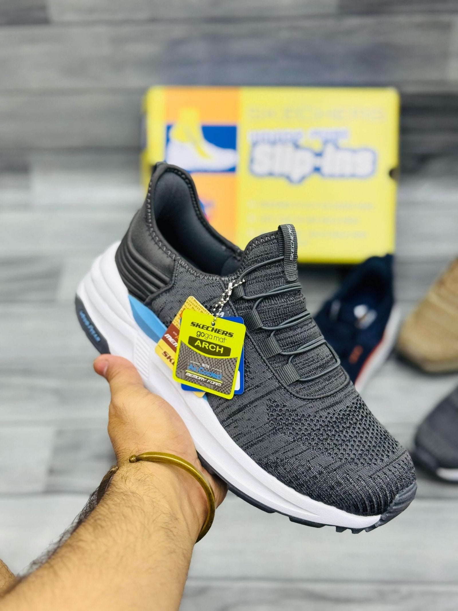 SKECHERS GOOD YEAR FOAM HANDS-FREE DARK GREY