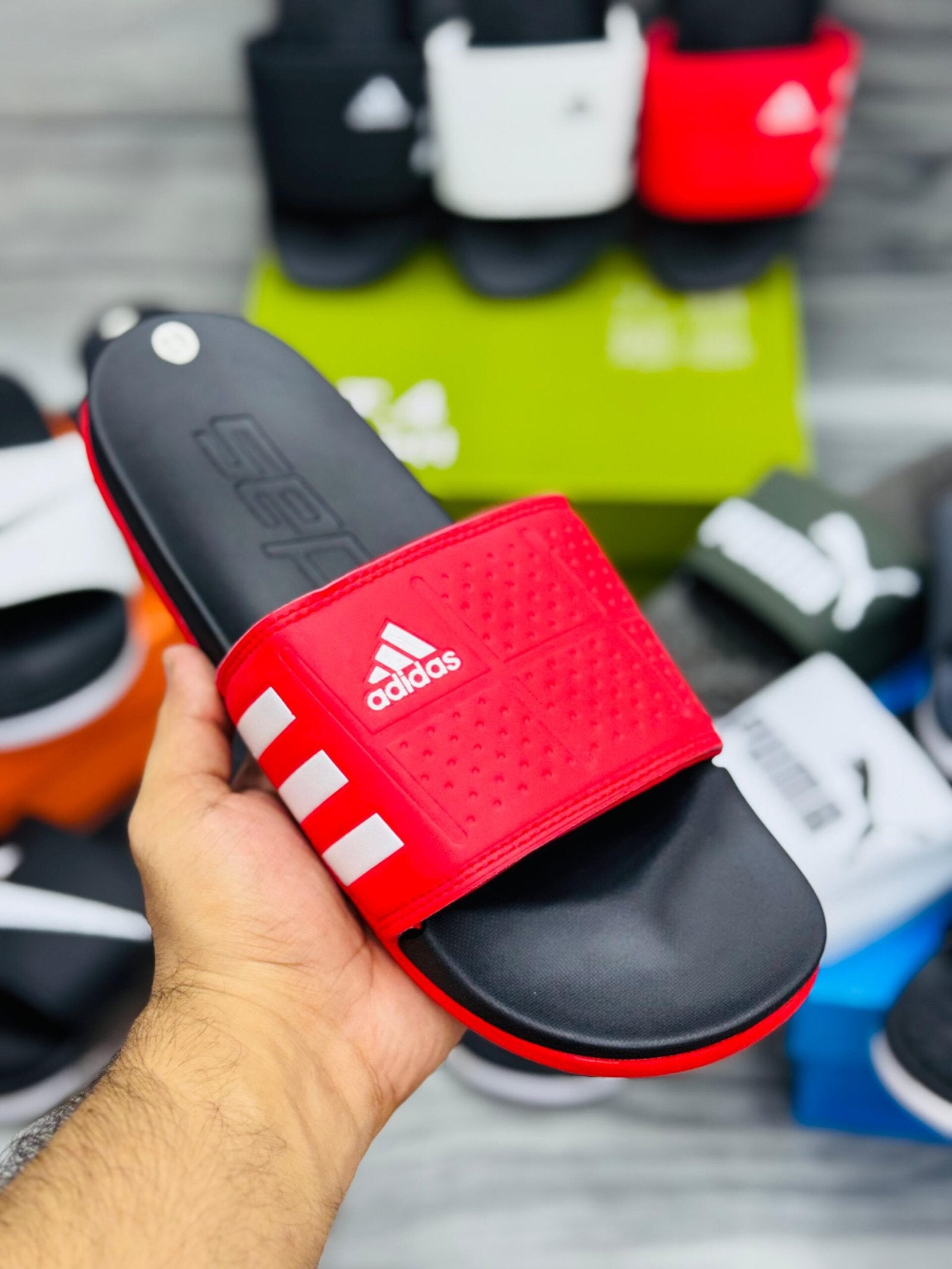 Adidas Adilette Slides - Red