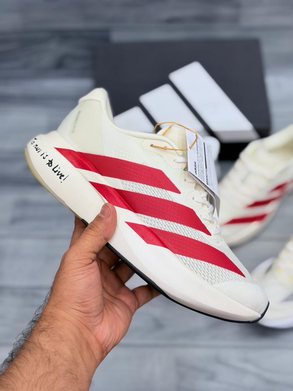 ADIDAS ADIZERO EVO SL | CREAM/RED